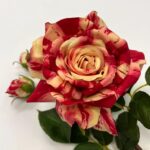 Close-up of bloom tips on this Real Touch Red Candy Cane Large Bloom Stem