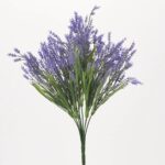 Purple Artificial Lavender Faux Floral Bush Spray - 18 inch