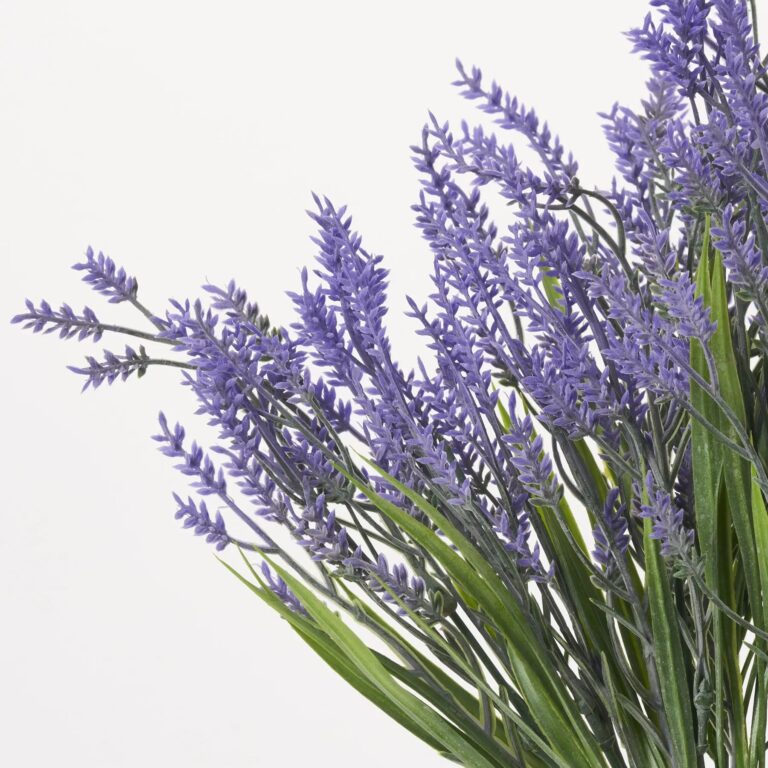 Close-up of bloom tips on this Purple Artificial Lavender Faux Floral Floral Bush Spray