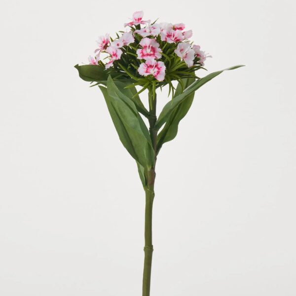 Pink and White Real Touch Mini Dianthus Wildflowers 12 inch Faux Floral Spray