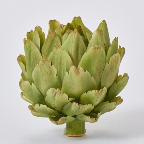 Lifelike Faux Green Artichoke Heart Everyday Bowl Filler Decorative Object, faux flower stems