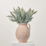 Dusty Green Faux Seeded Bay Leaf Bush Spray - 21 inch - Dusty Green