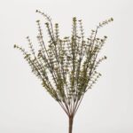 Dark Green Faux Seeding Wildflower Bush Spray - 21 inch - Dark Green