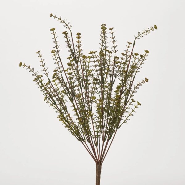 Dark Green Faux Seeding Wildflower Bush Spray - 21 inch - Dark Green