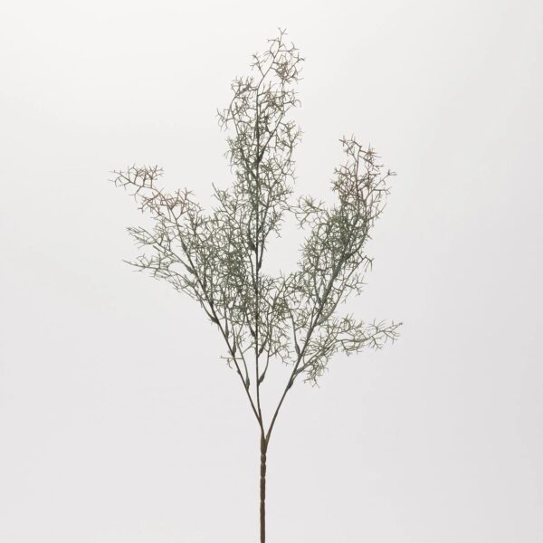 Silver Gray Coral Fern Single Long Stem Everyday Faux Foliage Spray - 28 inch