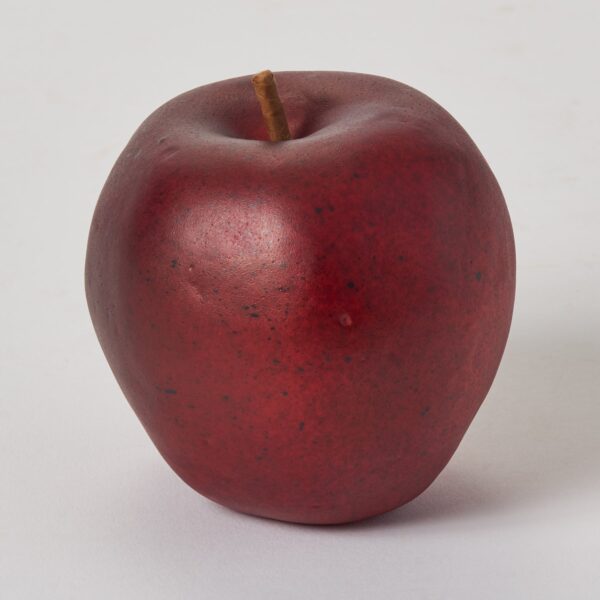 Orchard Fresh Faux Dark Red Apple with Stem