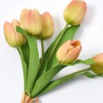 Close-up of bloom tips on this Orange Sherbert Real Touch Faux 6 Stems faux flower