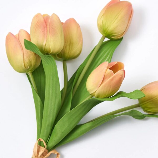 Close-up of bloom tips on this Orange Sherbert Real Touch Faux 6 Stems faux flower