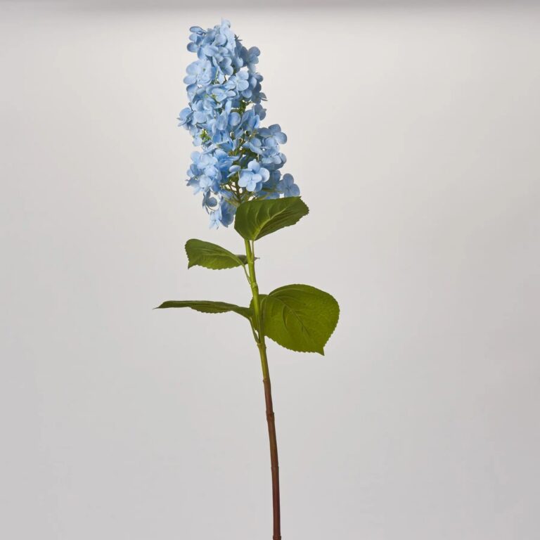 Close-up of bloom tips on this Real Touch Light Blue Pee Long Stem Spray