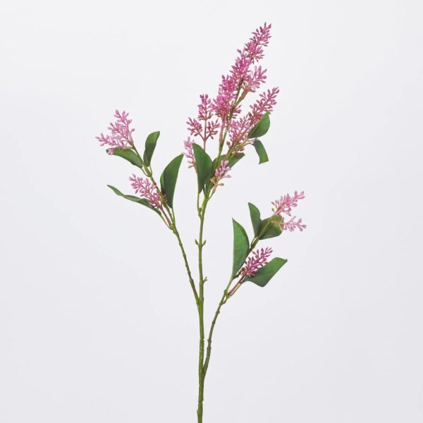 Fuchsia Pink Seeding Lilac Long Stem Faux Floral Branch Spray - 32 inch - Mixed