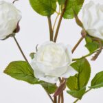 Close-up of bloom tips on this Real Touch White Garden Rose Floral Branch Spray