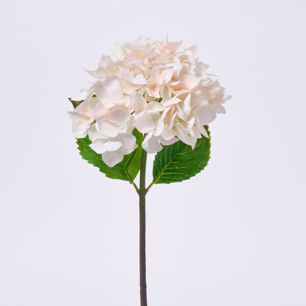 Real Touch Cream Garden Hydrangea Bloom Single Stem Faux Floral Spray - 18 inch