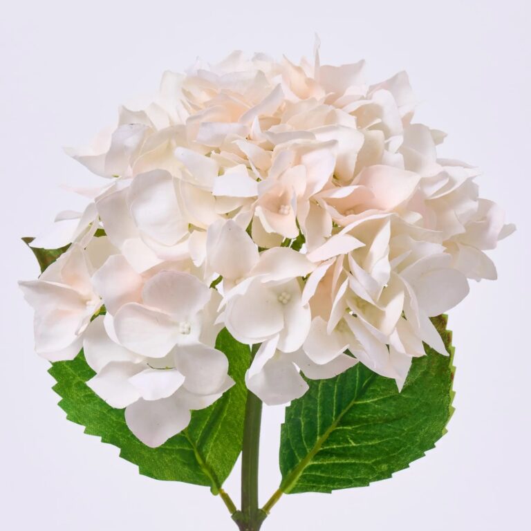 Close-up of bloom tips on this Real Touch Cream Garden Hydrangea Faux Floral Spray