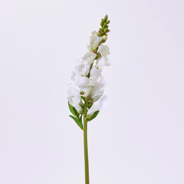 Blooming Real Touch White Snapdragon Spray Single Stem Faux Floral - 23 inch - White