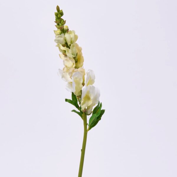Real Touch Blooming White Talisman Snapdragon Spray Single Stem Faux Floral - 23 inch