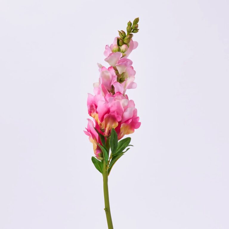 Real Touch Blooming Bright Pink Orchid Snapdragon Spray Single Stem Faux Floral - 23 inch