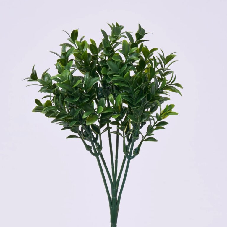 Deluxe All Season Greenery Faux Boxwood Bush Spray - 10 inch - Green