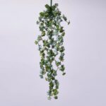 Forest Green Fountain Succulent Faux Hanging Vine Bush Spray - 22 inch - Forest Green