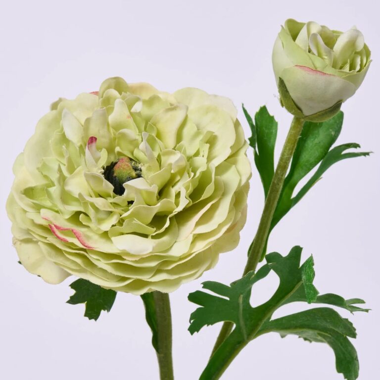 Close-up of bloom tips on this Blooming Chartreuse Green Real Touch Faux Floral Stem