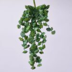 Real Touch Frosted Green Sedum Leaf Faux Hanging Vine Pick Spray - 17 inch