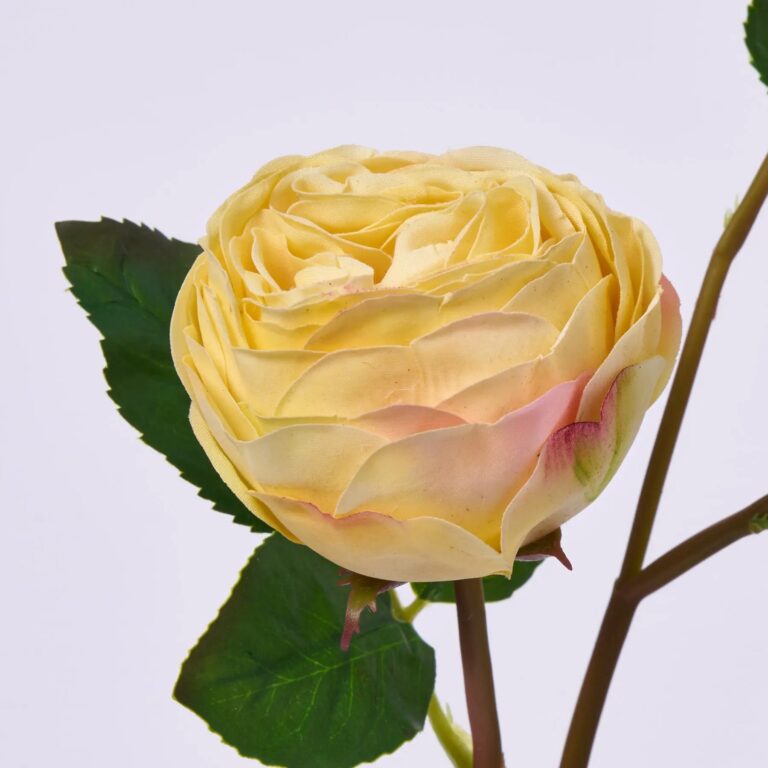 Close-up of bloom tips on this Real Touch Climbing Floribunda Yellow Floral Branch Spray