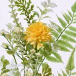 Close-up of bloom tips on this Yellow and Cream Pom Bush Stem Spray