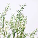 Close-up of bloom tips on this White Fuzzy Mimosa Bush Faux Silk Floral Spray