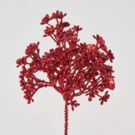 Red Metallic Glitter Mini Berry Cluster Pick - 8 inch