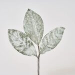 Sparkle Snow Covered Magnolia Leaf Pick Spray - 15 inch