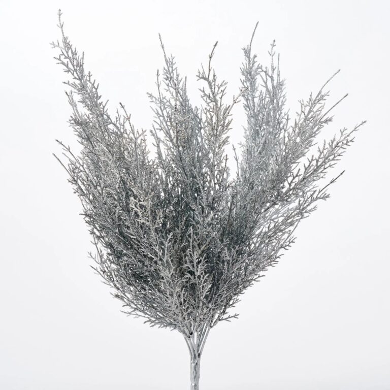 Silver Glitter Cypress Branch Spray - 23 inch