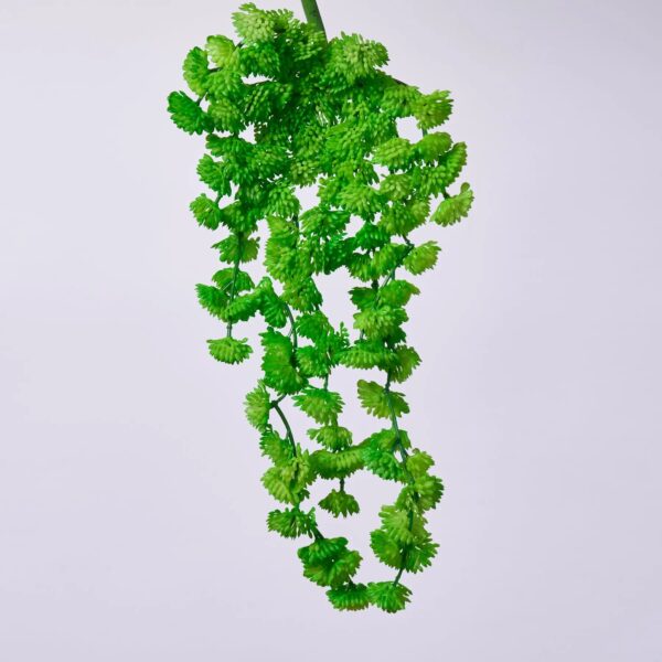 Real Touch Bright Green Sedum Leaf Hanging Vine Pick Spray - 10 inch
