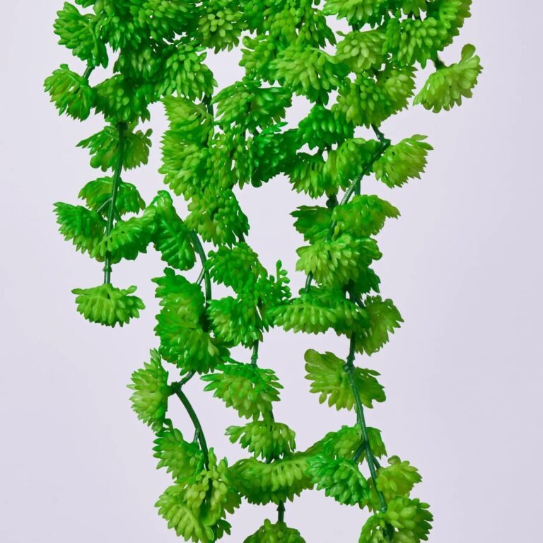 Close-up of bloom tips on this Real Touch Bright Green Sedum Vine Pick Spray