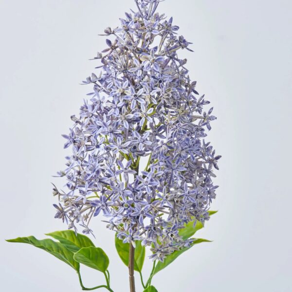 Close-up of bloom tips on this Blue Seeding Lilac Stem Faux Floral Branch Spray