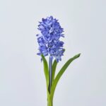 Blue Hyacinth Faux Floral Single Stem Spray - 13 inch - Blue