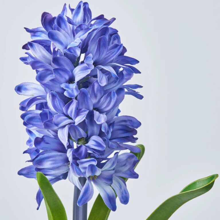 Close-up of bloom tips on this Blue Hyacinth Faux Floral Single Single Stem Spray