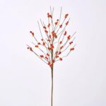 Orange and Red Bittersweet Berry Twig Branch Stem Spray - 27 inch
