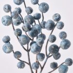 Close-up of bloom tips on this Icy Frosted Blue Faux Berry Berry Winter Stem