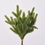 Real Touch Wintergreen Fraser Fir Holiday Christmas Faux Greenery 4 Stems - 16 inch, faux