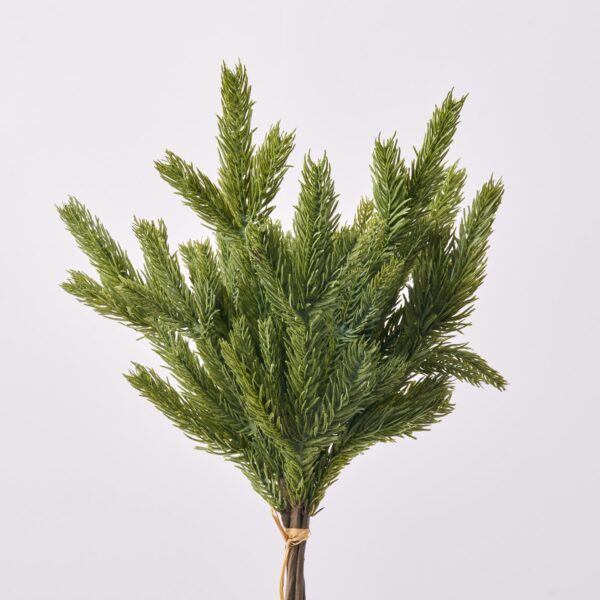 Real Touch Wintergreen Fraser Fir Holiday Christmas Faux Greenery 4 Stems - 16 inch, faux