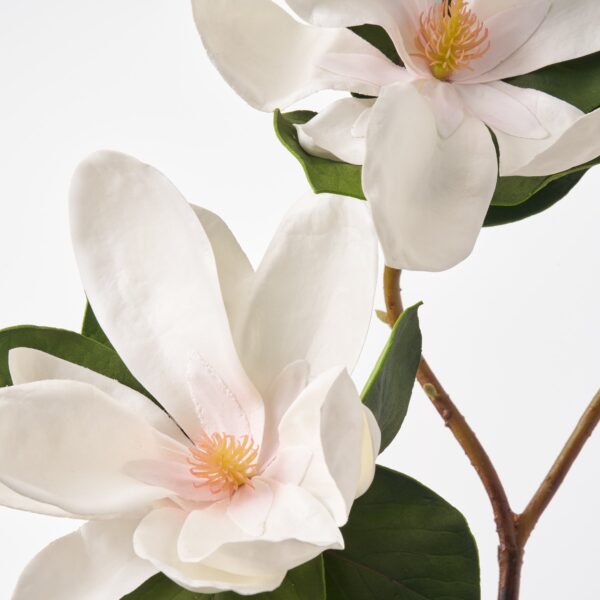 Close-up of bloom tips on this Real Touch White Tree Magnolia Floral Branch Spray