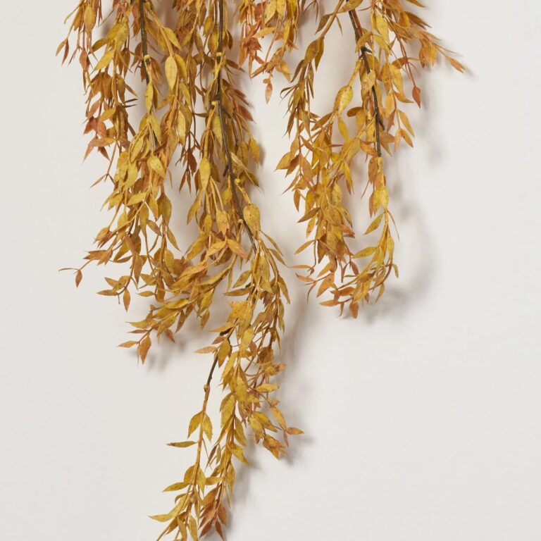 Close-up of bloom tips on this Wild Blonde Triticum Hanging Artificial Grass Bush Spray