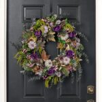 Witches Brew - Purple Pumpkin, Berries, Roses, and Dark Front Door Wreath