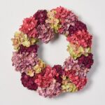 Alternate angle of the Fall Watercolors - Mixed Wine Door Mantel Wreath showing wreath face