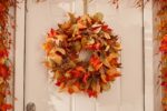 The Autumn's Splendor - Maple Leaf, Grass Fall Wreath shown in full, highlighting full wreath