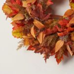 Detail view of layered greenery detail from the Autumn's Splendor - Maple Leaf, Grass Fall