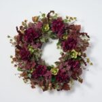 Merlot Ivy Medley with Fall Berry and Hydrangea Classic Autumn Front Door Wreath