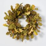 Autumn Green Oak Leaf and Brown Acorn Fall Front Door Wreath - Available in 2