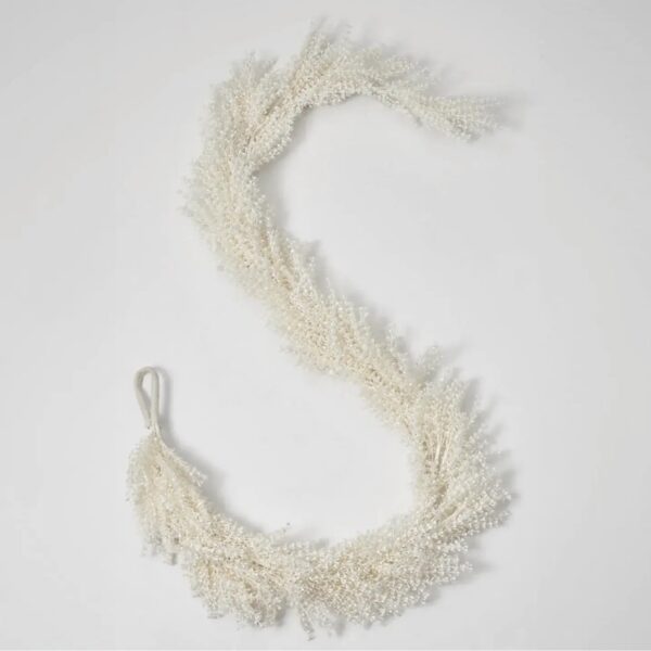 6ft Artificial Garland for Mantel - Cream