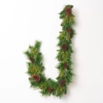 Classic Holiday Greens and Pinecone Christmas Front Door Garland Table Runner