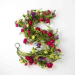 Mixed Magenta, Purple and Green Wild Ranunculus with Fern Spring Summer Table Runner Mantle Garland
